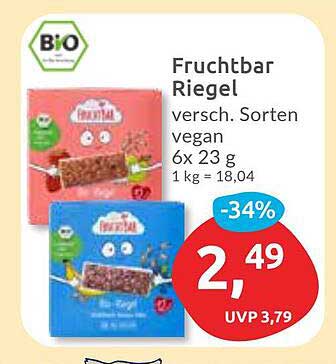 Fruchtbar Riegel – Verschiedene Sorten vegan