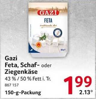 Gazi Feta, Schaf- oder Ziegenkäse 150-g-Packung