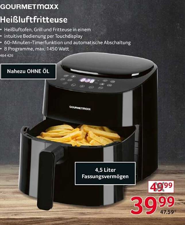 GOURMETmaxx Heißluftfritteuse