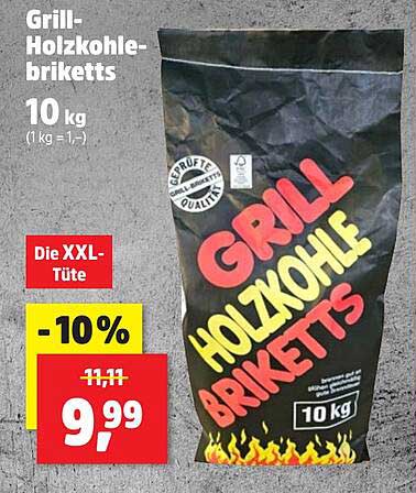Grill-Holzkohlebriketts 10 kg
