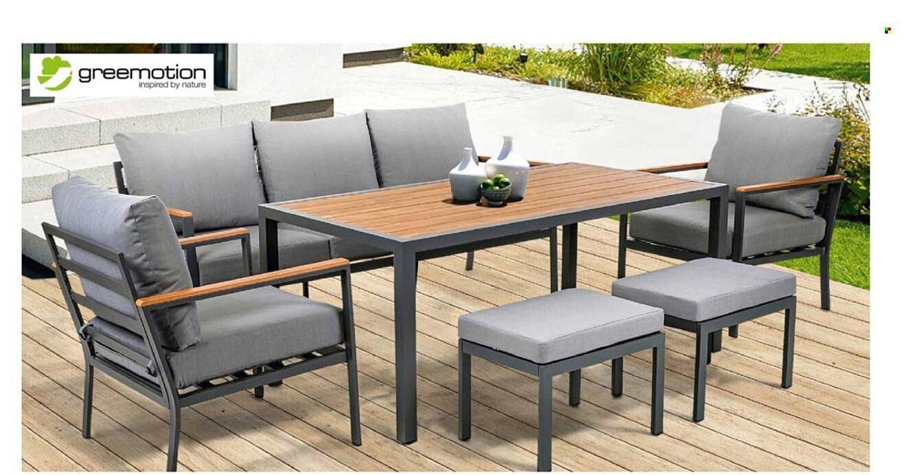 Große Gartenmöbelset von greemotion – stilvoll entspannen