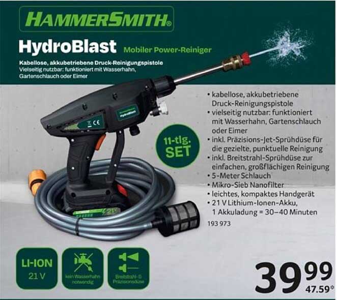 HAMMERSMITH HydroBlast Mobiler Power-Reiniger