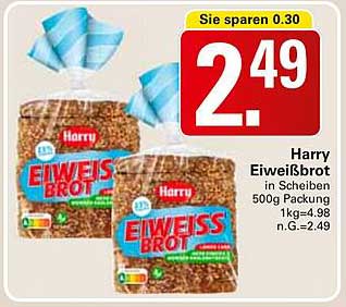 Harry Eiweißbrot in Scheiben 500g Packung