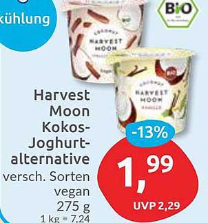 Harvest Moon Kokos-Joghurt-Alternative 275 g - Vegan und Bio