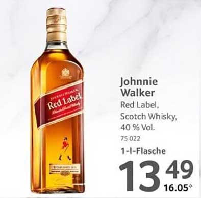 Johnnie Walker Red Label Scotch Whisky, 1 l