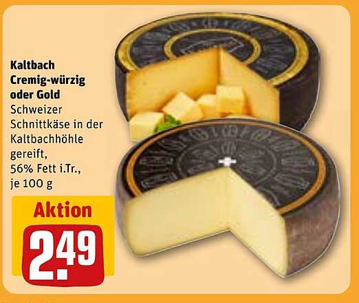 Kaltbach Cremig-würzig oder Gold - Schweizer Schnittkäse
