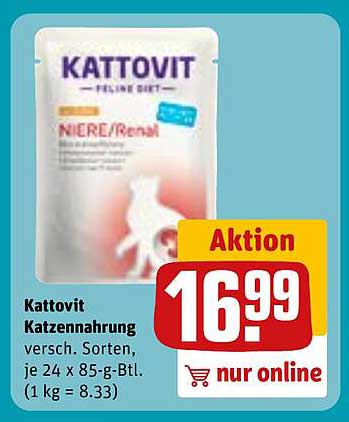 Kattovit Katzennahrung NIEREN/Renal, 24 x 85 g