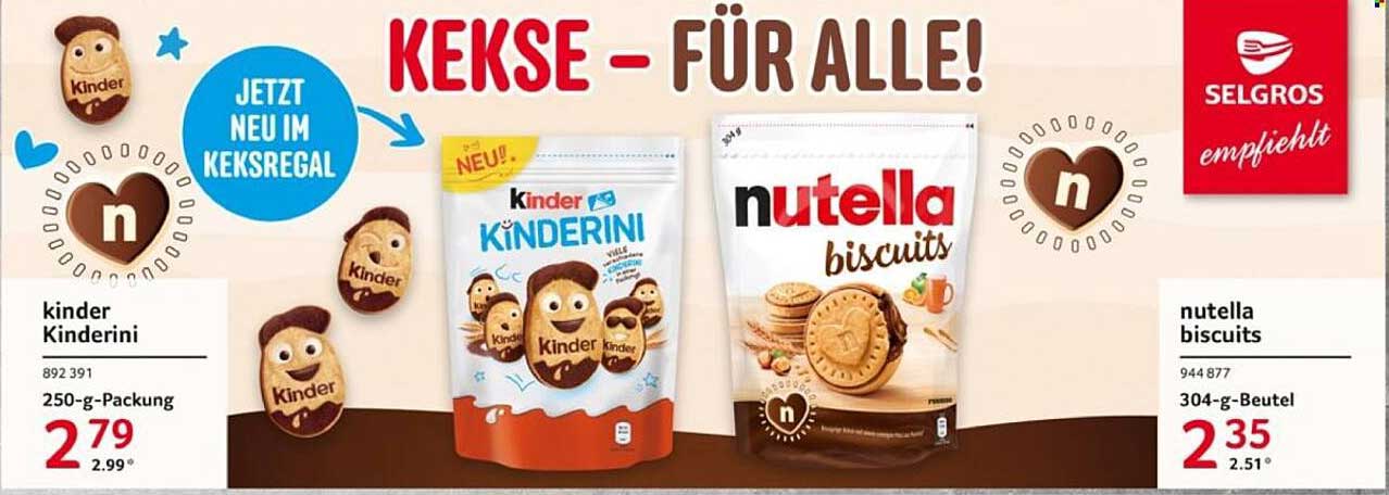 Kinder Kinderini und Nutella Biscuits – Kekse für alle!
