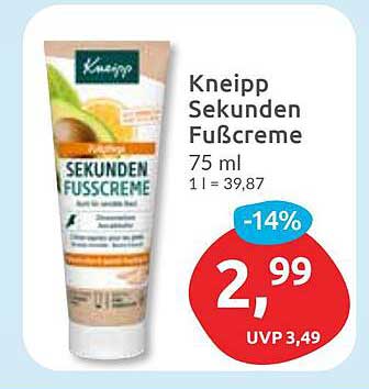 Kneipp Sekunden Fußcreme 75 ml
