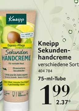 Kneipp Sekundenhandcreme verschiedene Sorten