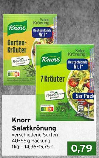 Knorr Salatkrönung verschiedene Sorten 40–55 g Packung