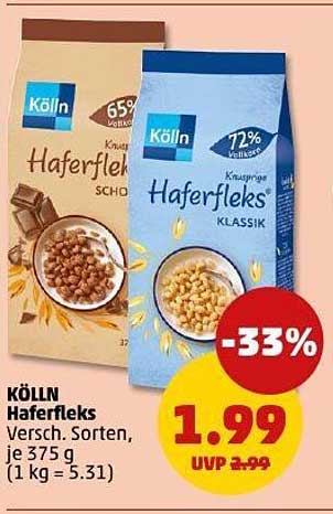 KÖLLN Haferfleks - Verschiedene Sorten, je 375 g
