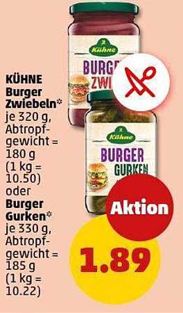 KÜHNE Burger Zwiebeln & Burger Gurken