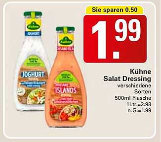 Kühne Salat Dressing verschiedene Sorten 500ml Flasche