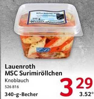 Lauenroth MSC Surimi-Röllchen mit Knoblauch 340g