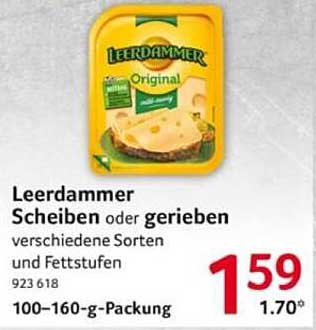 Leerdammer Scheiben oder gerieben - Verschiedene Sorten und Fettstufen