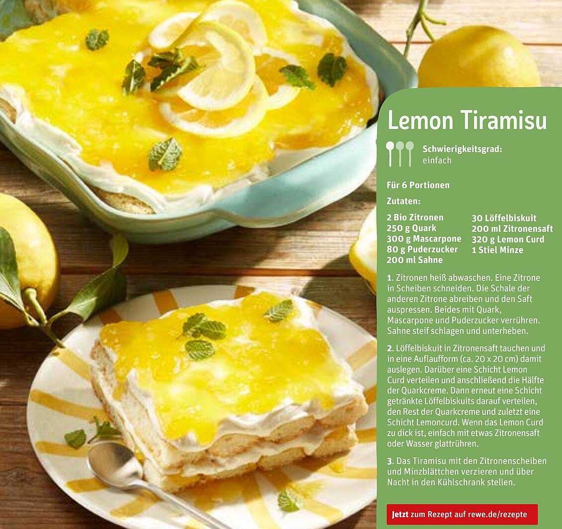 Lemon Tiramisu - Der fruchtige Traum aus Zitrone