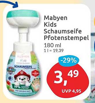 Mabyen Kids Schaumseife Pfotenstempel 180 ml