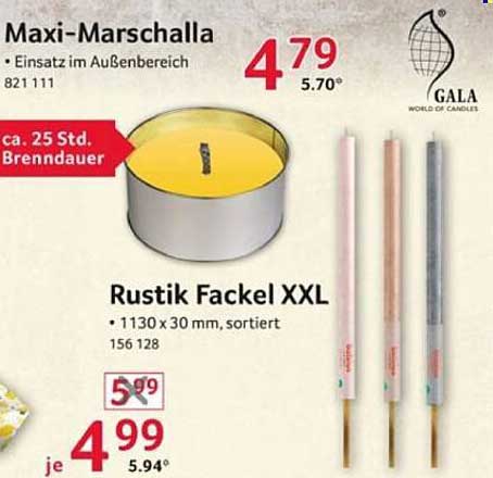 Maxi-Marschalla und Rustik Fackel XXL