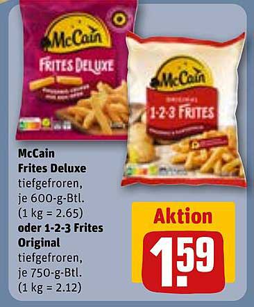 McCain Frites Deluxe oder 1-2-3 Frites Original - Aktionspreis
