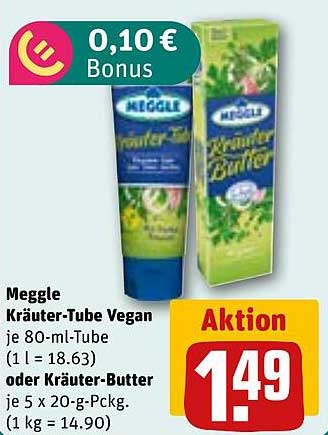 Meggle Kräuter-Tube Vegan oder Kräuter-Butter