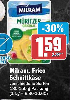 Milram Frico Schnittkäse verschiedene Sorten 180-150 g Packung