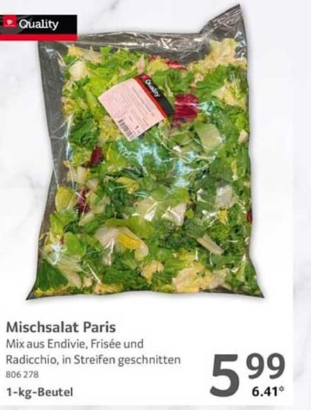 Mischsalat Paris - Mix aus Endivie, Frisée und Radicchio