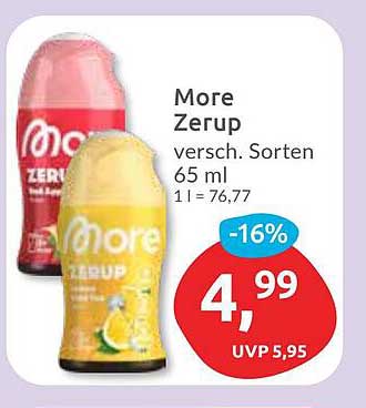 More Sirup – Verschiedene Sorten 65 ml