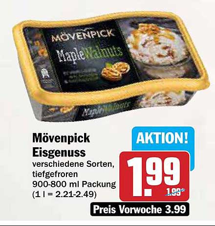 Mövenpick Eisgenuss verschiedene Sorten, tiefgefroren 900-800 ml