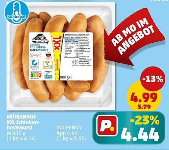 Mühlenhof XXL Schinkenbockwurst