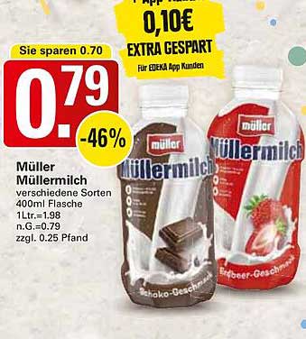 Müller Müller Milch 400ml - verschiedene Sorten