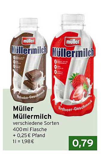 Müller Müller Milch – verschiedene Sorten