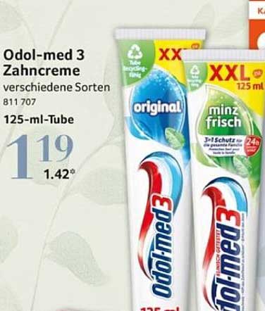 Odol-med 3 Zahnpasta - verschiedene Sorten