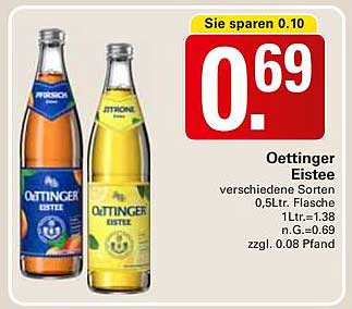 Oettinger Eistee verschiedene Sorten 0,5L Flasche