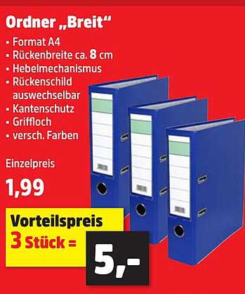 Ordner „Breit“ - 3 Stück im Vorteilspreis