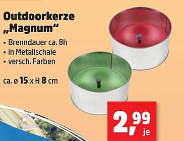 Outdoor kerze „Magnum“