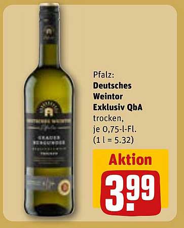Pfalz: Deutsches Weintor Exklusiv QbA trocken, je 0,75-l-Fl.