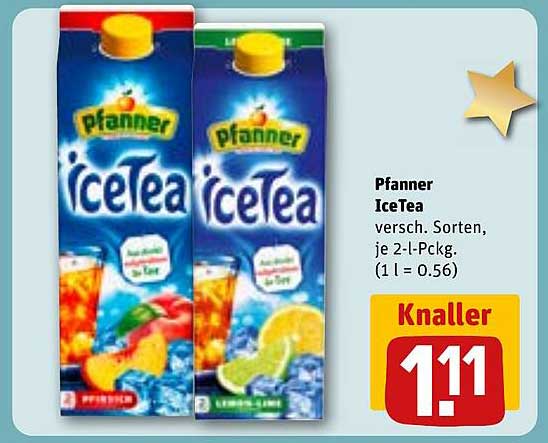 Pfanner IceTea - verschiedene Sorten, je 2-l-Packung