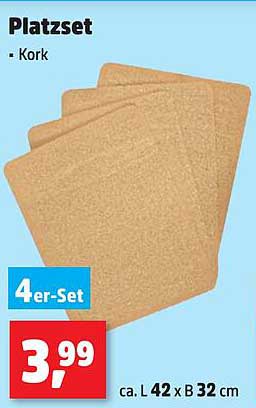 Platzset aus Kork - 4er-Set