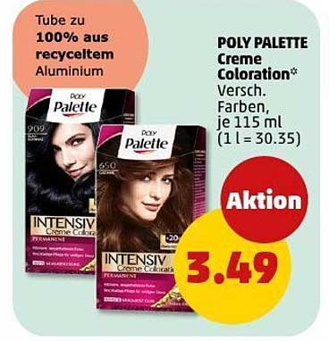 POLY PALETTE Creme Coloration, verschiedene Farben, je 115 ml - nur 3,49 €