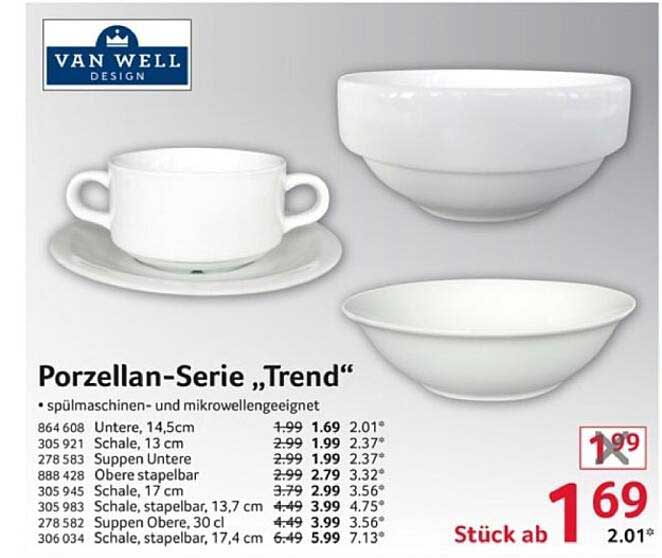 Porzellan-Serie „Trend“ von Van Well