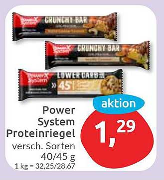 Power System Proteinriegel - verschiedene Sorten