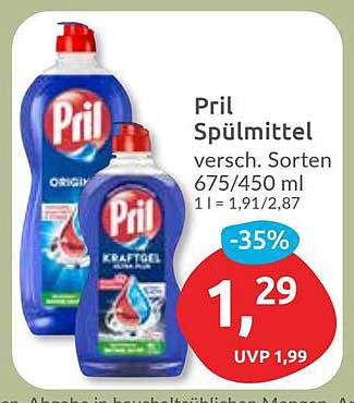 Pril Spülmittel - verschiedene Sorten 675/450 ml