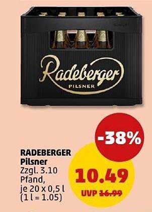 RADEBERGER Pilsner (20 x 0,5 l) - 38% günstiger!