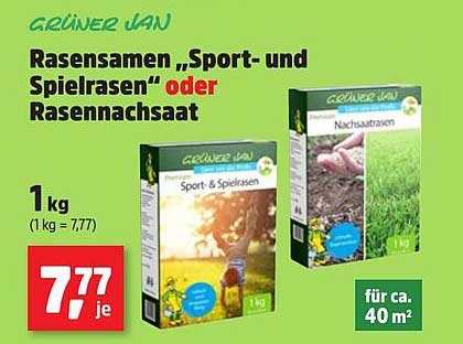 Rasensamen „Sport- und Spielrasen“ oder Rasennachsaat