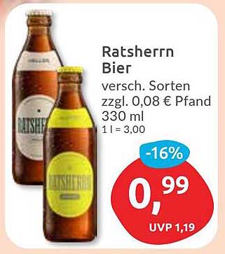 Ratsherrn Bier - Verschiedene Sorten für 0,99 €