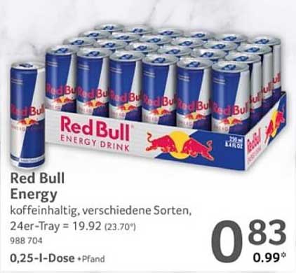 Red Bull Energy 24er-Tray, verschiedene Sorten