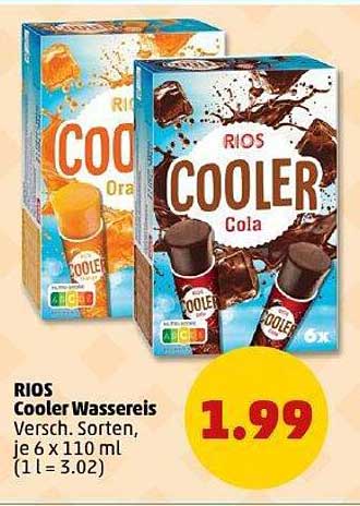RIOS Cooler Wassereis - Erfrischung in zwei Sorten