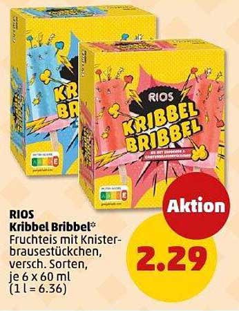 RIOS Kribbel Bribbel Fruchteis mit Knisterbrause