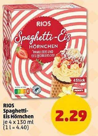 RIOS Spaghetti-Eis Hörnchen